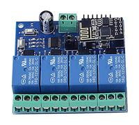 Xnuiasqe DC 12V ESP8266 ESP-01 MóDulo de Relé de 4 Canales MóDulo WiFi para IoT Casa Inteligente TeléFono MóVil Controlador de Aplicaciones Relé WiFi