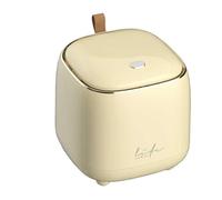 Xnuiasqe de Basura para Encimera, de Basura con Tapa Tipo Prensa, Dispensador de de Basura de 0,5 Galones/1,5 litros, Amarillo Cremoso