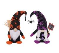 Xnuiasqe Decoraciones de Halloween Aterradoras para Interiores, MuñEca de Gnomo de Halloween, Decoraciones de MuñEcos de Peluche Enanos, Suministros para Fiestas Aterradoras