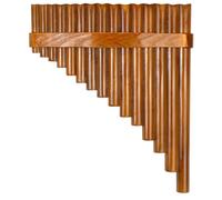 Xnuiasqe Flauta de bambú natural, instrumento de viento, flauta de pan, flauta de pan hecha a mano, 15 tonos en sol , modelo para mano izquierda, fácil de instalar, fácil de usar