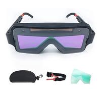 Xnuiasqe Gafas de Soldadura Oscurecimiento AutomáTico Gafas de Soldadura con EnergíA Solar MáScara Soldador Gafas Protectoras de Seguridad Gafas de Soldador