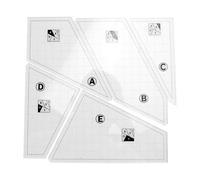 Xnuiasqe Juego de 5 plantillas de corte para acolchar, plantillas de corte de locos de los ochos, juego de regla de colcha, plantillas de corte de colchas, acrílicas