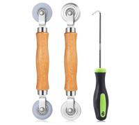 Xnuiasqe Juego Herramientas Pantalla 3 Piezas, Herramienta Rodillo Estriado para Pantalla Ventana, Kit Reparación Puerta Pantalla Cambiador Presión Pantalla, Duradero