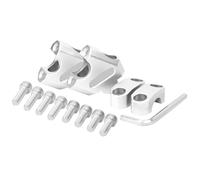 Xnuiasqe Kit de Barra Elevadora para Manillar de Motocicleta de 22 mm, Base de Aumento de y Desplazamiento Hacia Atrás para Manillar de 22 mm, Color Plateado