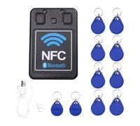 Xnuiasqe Lector de Claves de Cifrado NFC-PRO de Doble Banda con Bluetooth y para Applet RFID, Copiadora de Tarjetas con Chip Inteligente, 13,56 MHz, 125 KHz, Clon Regrabable