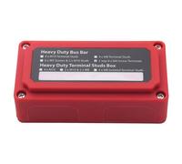 Xnuiasqe MóDulo Caja Barra Colectora Bloque DistribucióN EnergíA Alta Resistencia con Barra Colectora 100 A con Pernos Terminales 12XM4 M6 para AutomóVil, RV, Rojo