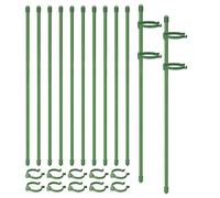 Xnuiasqe Paquete de 20 Estacas de Soporte para Plantas Ajustable JardíN Tallo úNico Estaca de Soporte para Flores Florales Anillos de Soporte para Jaulas para Plantas