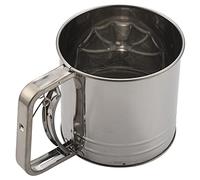 Xnuiasqe Tamiz de harina de acero inoxidable grande para hornear azúcar en polvo