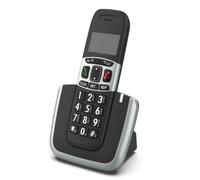 Xnuiasqe Teléfono Fijo Manos con Pantalla de Llamada Inalámbrica con Memoria para el Hogar, la Oficina, la Escuela, la Oficina Comercial, Enchufe de la UE