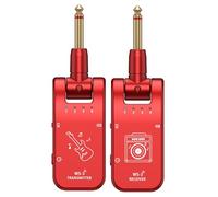 Xnuiasqe Transmisor y Receptor Inalámbrico para Guitarra, 4 Canales, 800 MHz-900 MHz, Conector de Audio de 6,35 mm, Ideal para Tocar Instrumentos Musicales Eléctricos.