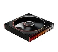 Xnuiasqe Ventilador de Caja de PC con Anillo de Estrella de 140 mm, 5 V, 3 Pines, ARGB, Efecto de Luz de Espejo Cíclico, Lian PWM de 650 A 1800 RPM, Ventilador de Refrigeración Negro B