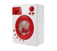 Xnukaw Lavadora de Juguete para Niños, Juguete Electrodoméstico de 19 Cm | Plástico PP, Lavadora para Juegos de Rol Infantiles, Perilla del Temporizador de 0-60 Min, Puerta Transparente y Colgador