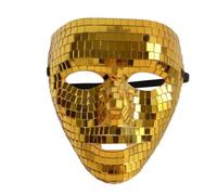 Xnukaw Máscara de Discoteca con Placas de Espejo, Correa Ajustable para | Accesorios de Disfraces Fabricados en PVC, Más Ligero 113 G, para Bailes de Máscaras, Carnavales y Festivales de música.