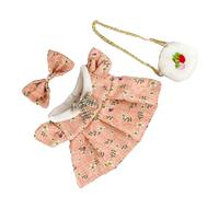 Xnukaw Ropa para Muñecas Bebé 20cm, Vestido Estampado Floral con Lazo y | Material de Algodón PP Suave, Lindo Diseño de Vestido de Princesa, Compatible con Muñecas de 20 Cm/7,9 Pulgadas, Incluye