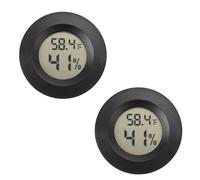 Xnurney Mini higrómetro termómetro higrómetro digital humidificador de humedad interior/exterior humidificador reptil termómetro invernadero jardín bodega Fahrenheit (℉) / Celsius (℃) lote de 2