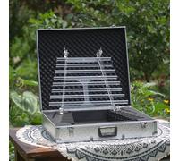 XNXYSMKJ Arpa de Cristal Cantante de 8 Notas 432HZ, Arpa de Cristal Cantante de Terapia de Sonido 432 Hz, Incluye Soporte y Estuche de Alúmina para Baño de Sonido (440hz)