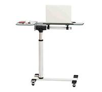 XNXYSMKJ Escritorio para computadora, Mesa para computadora portátil de Vidrio Templado, Cama extraíble para Uso en la cabecera, para el hogar, la Oficina y el Aula Escolar