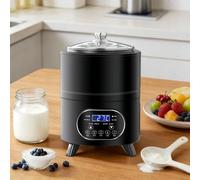 XNXYSMKJ Máquina para Hacer Yogur con Control Digital de Temperatura, fermentador de Acero Inoxidable de Gran Capacidad para Yogur y Masa Madre, para una Variedad de Texturas deliciosas. (Black 8L)