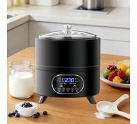 XNXYSMKJ Máquina para Hacer Yogur con Control Digital de Temperatura, fermentador de Acero Inoxidable de Gran Capacidad para Yogur y Masa Madre, para una Variedad de Texturas deliciosas. (Black 12L)
