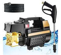 XNXYSMKJ Pistola de hidrolavadora, 3000 PSI 2.3 GPM Hidrolavadora eléctrica 2200W IPX5 Máquina de Lavado de Autos para Lavar Autos, entradas de vehículos, tuberías de Patio (10m)