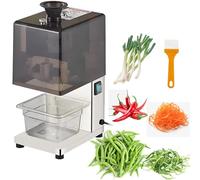 XNXYSMKJ Rallador de ajo eléctrico, Cortador de cebollino Comercial con 4 Cuchillas, Capacidad de 50 kg/h, 200 W para Verduras y brotes. (4.5mm)