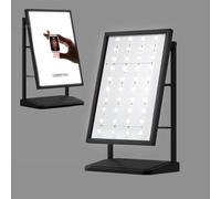 XNXYSMKJ Soporte de pie para letreros LED Tipo Caja de luz, Resistente al Viento y a la Lluvia, Expositor Exterior, Pedestal para Carteles publicitarios. Aleación de Aluminio + Base de PE.