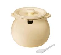 XNXYZABCE Azucarero de porcelana con tapa y cucharilla, Azucarero de cerámica con tapa y cuchara, 750 ml (25 oz) C, B, A, for cafetería(B)