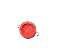 XNXYZABCE Bases para Colgantes para la creación de Joyas, Bandejas Colgantes de cabujón Madera con Anillo conexión Doble, Multicolor, 12-30mm, 40 Uds(Red,30mm)