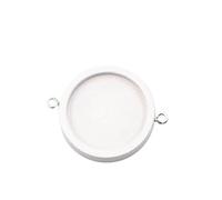 XNXYZABCE Bases para Colgantes para la creación de Joyas, Bandejas Colgantes de cabujón Madera con Anillo conexión Doble, Multicolor, 12-30mm, 40 Uds(White,12mm)