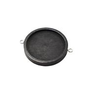 XNXYZABCE Bases para Colgantes para la creación de Joyas, Bandejas Colgantes de cabujón Madera con Anillo conexión Doble, Multicolor, 12-30mm, 40 Uds(Black,12mm)