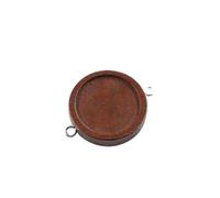 XNXYZABCE Bases para Colgantes para la creación de Joyas, Bandejas Colgantes de cabujón Madera con Anillo conexión Doble, Multicolor, 12-30mm, 40 Uds(Dark Coffee,20mm)