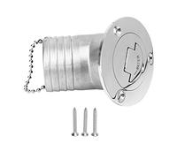 XNXYZABCE Bocchettone di Riempimento per Ponte Barca in Acci Boquilla de llenado Cubierta Combustible for Barcos, Acero Inoxidable 38mm, 45 Grados, Plateada, for Barco, yate, Caravana