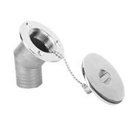 XNXYZABCE Bocchettone di Riempimento per Ponte Barca in Acci Tapa de llenado Cubierta Gasolina for Barco, 38mm, Acero Inoxidable 316, 45 Grados, for yate y Caravana