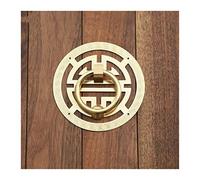 XNXYZABCE Tirador de bronce antiguo vintage para cajones, Tiradores de cajón for puerta gabinete, anillo cobre tallado, latón bronce, 6,5-10cm(6.5cm Brass)