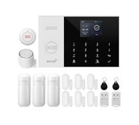 XNY 4G Sistema de Alarma para Seguridad Doméstica Inalámbrico, DIY WiFi Alarma para Casa Inteligente con App, 16 Piezas: Detector de Movimiento,Sensor de Puerta y Ventana,Sirena,Mando a distanc