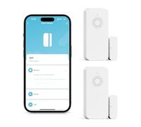 XNY Sensor Zigbee Puerta Ventana con Sirena, 2PCS, Requiere Tuya Zigbee HUB, Conexión Zigbee, Sensor de Contacto Inalámbrico para Sistema de Alarma y Domótica, Compatible con Alexa, Google Home