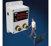 XNZJHPP Contador de Personas, Contador de visitantes bidireccional con 2 sensores, Distancia de detección de 9,6 pies e identificación de Entrada/Salida, conteo de 0 a 99999, Pantalla Doble