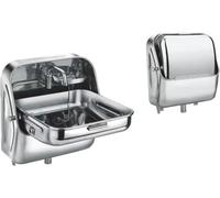 XNZJHPP Fregadero de Acero Inoxidable para caravanas con Grifo de Pedal: solución higiénica para el Lavado de Manos en Food Trucks, Bares y cocinas al Aire Libre.