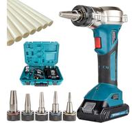 XNZJHPP Herramienta eléctrica expansora de tuberías PEX con rotación automática, Cabezales de 16 mm, 20 mm y 25 mm para fontanería, engaste y Sistemas de calefacción por Suelo (5 molds)