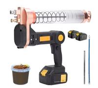 XNZJHPP Kit de Pistola engrasadora a batería, Capacidad de 600 CC, 2 baterías y Cargador, Manguera Flexible para una lubricación eficiente en Mantenimiento automotriz e Industrial. (Tie Rod)