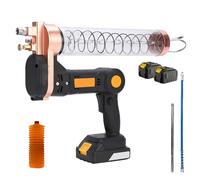 XNZJHPP Kit de Pistola engrasadora a batería, Capacidad de 600 CC, 2 baterías y Cargador, Manguera Flexible para una lubricación eficiente en Mantenimiento automotriz e Industrial. (Zipper)