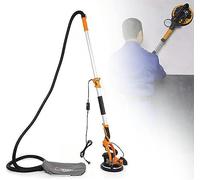 XNZJHPP Lijadora de Pared, Lijadora de Pared Plegable eléctrica, Pulidora de Pared con regulación de 6 velocidades, 1300~2800 RPM, Lijadora de Paneles de Yeso para lijar de Pared a Techo (100sandpad)