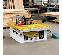 XNZJHPP Máquina automática para encolar Cantos de Madera, Velocidad Ajustable de 2 a 6 m/min, depósito de Cola de 1000 ml, Recubrimiento de Doble Cara para Cantos Rectos y curvos (220v)