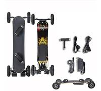 XNZJHPP Monopatín eléctrico con Control Remoto LCD, Longboard eléctrico Todoterreno, Motor Dual de 1650W, Rango de 27 mph y 18 Millas, 7 2 2 Arce y Fibra de Vidrio hasta 330 lbs