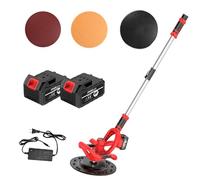 XNZJHPP Paleta eléctrica de Masilla de Cemento, mortero de Yeso, Kit de Herramientas de enlucido de Pared de Mano con Pantalla LCD, Poste telescópico Desmontable de 60-180cm