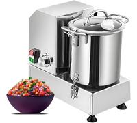 XNZJHPP Procesador de Alimentos Comercial de Alta Resistencia de 1800 W, picadora eléctrica de Verduras y Carne de 2800 RPM, picadora de Acero Inoxidable de 9 L para restaurantes y comedores. (6l)