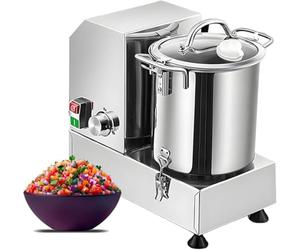 XNZJHPP Procesador de Alimentos Comercial de Alta Resistencia de 1800 W, picadora eléctrica de Verduras y Carne de 2800 RPM, picadora de Acero Inoxidable de 9 L para restaurantes y comedores. (6l)