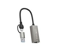 Xo conversor ethernet hub018, usb y type-c a ethernet, compatible con