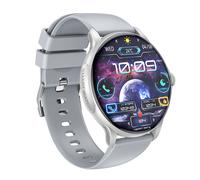 XO Reloj inteligente seguimiento de salud y deporte con pantalla AMOLED, Plata