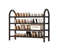 XOBRJQZ 4 Tier Metal Shoe Rack, Freestanding Shoes Shelf, Shoe Organizer Space Saver Storage for Closet, Entryway, Small Spaces(60x65x23cm(23.6x25.6x9in))